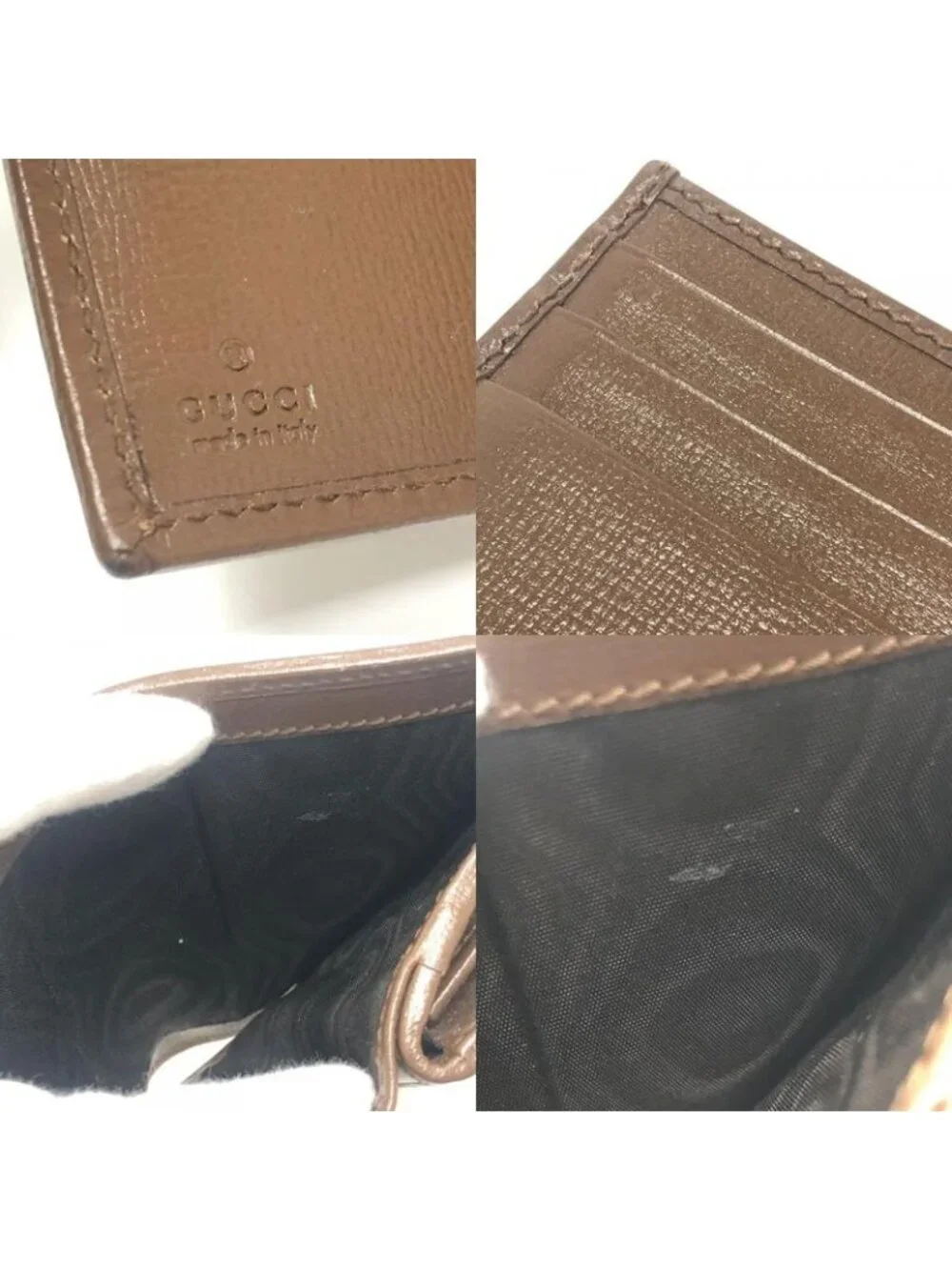 Gucci Bifold Wallet Horsebit GG Supreme Canvas Brown - Picture 8 of 9